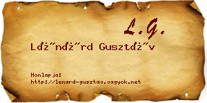 Lénárd Gusztáv névjegykártya